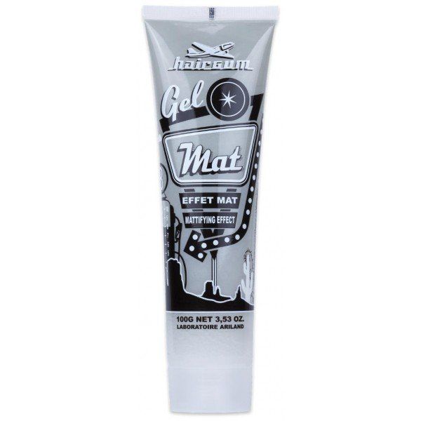 Se muestra un tubo de gel mat sobre un fondo blanco.