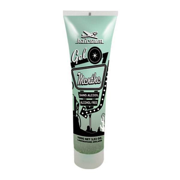 Un tubo de gel para el cabello con sabor a menta