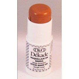 Una botella de maquillaje en barra Dekade con tapa marrón.