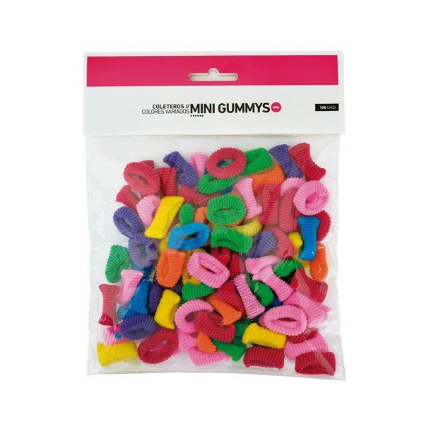 Una bolsa de mini letras gomosas de colores