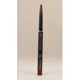 Un lápiz delineador de ojos marrón con punta dorada