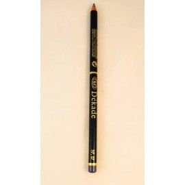 Un lápiz negro dekade está sobre una superficie blanca