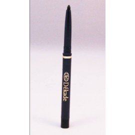 Un lápiz delineador de ojos negro oxo debbade sobre una superficie blanca