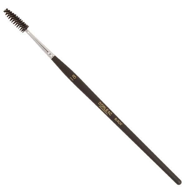 Un cepillo de rímel con un mango largo y negro.