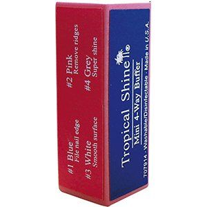 Mini pulidor de 4 vías con brillo tropical rojo y azul