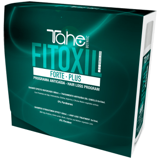 Una caja de Fitoxii Forte Plus, programa para la caída del cabello.