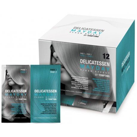 Una caja de 12 paquetes de delicatessen mayday