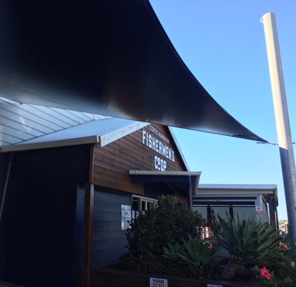 Waterproof Shade Over Restaurant — Commercial Shade Sails In Coffs Harbour, NSW
