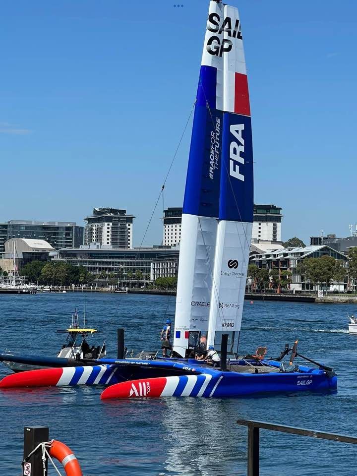 A Sailboat With the Word Fra on the Sails — Off Shore Sails & Rigging In North Boambee Valley, NSW
