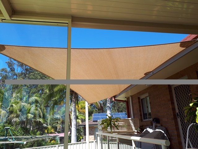 A Balcony Under a Shade Sail — Off Shore Sails & Rigging In North Boambee Valley, NSW