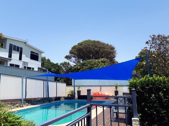 Shade Sail Over Pool — Off Shore Sails & Rigging In North Boambee Valley, NSW