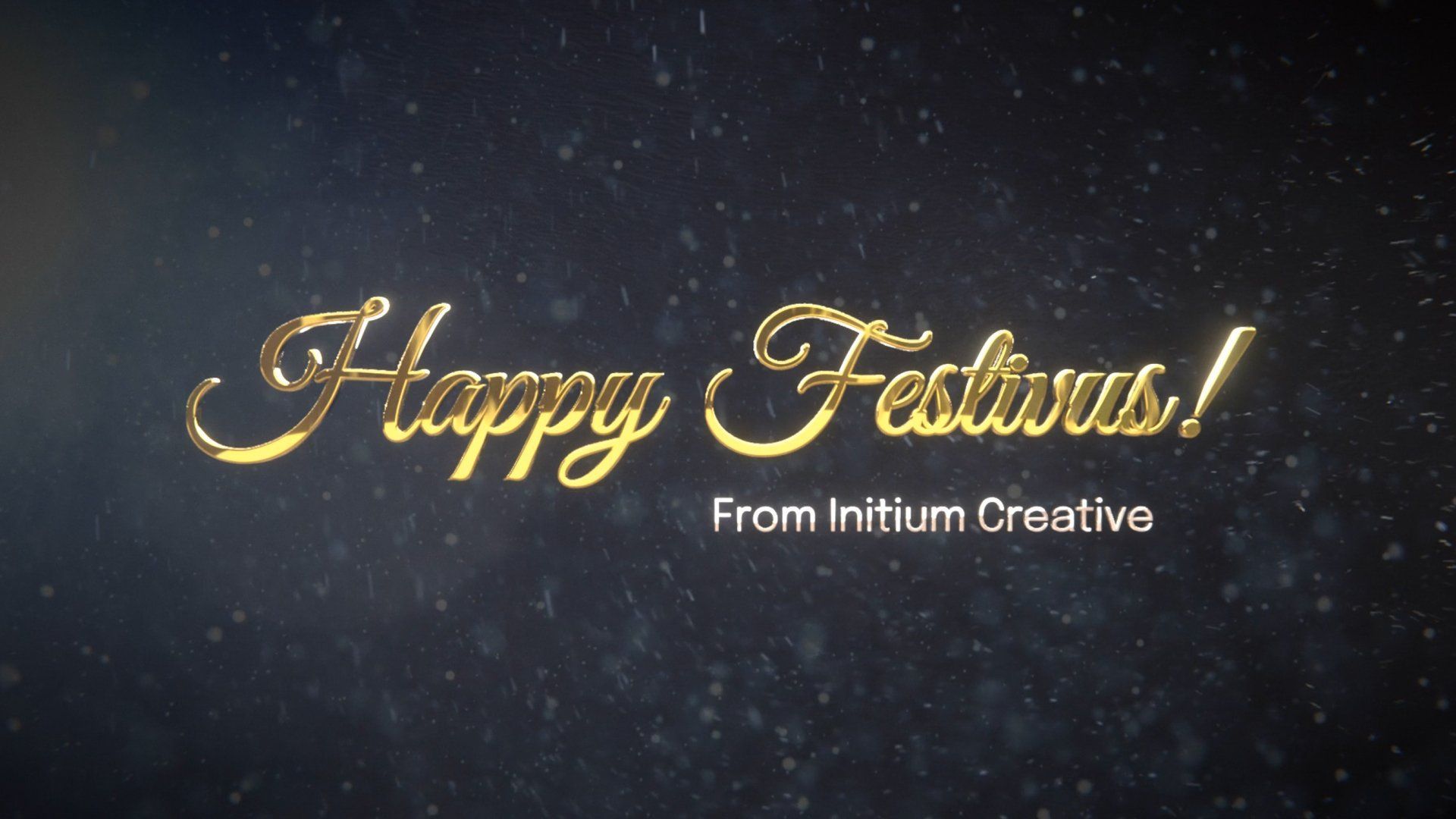 A black background with gold text that says happy festivus