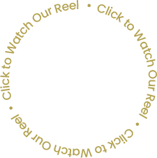 A circle with the words `` click to watch our reel '' written inside of it.