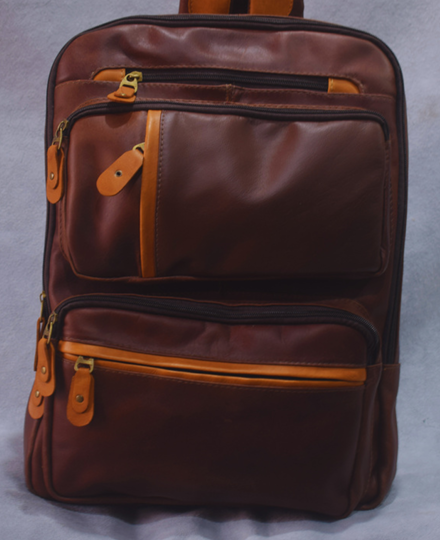 Morral de cuero para hombre