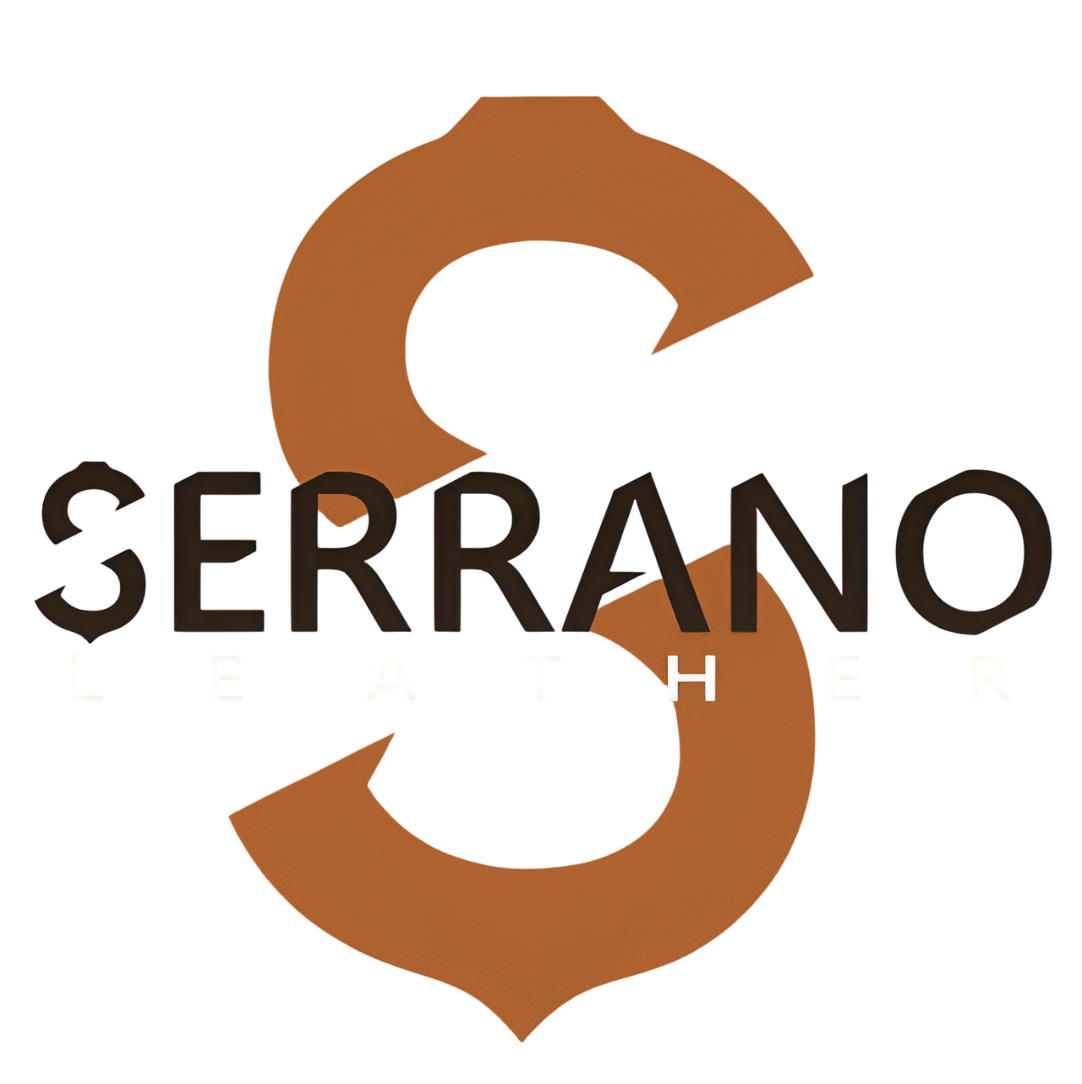 Un parche de cuero marrón con la palabra zaina y un caballo.