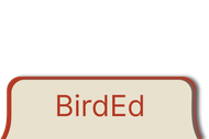 BirdEd logo in white text on a rounded, dark orange rectangle.