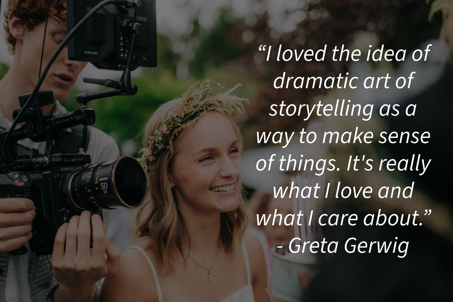Et sitat om historiefortelling av Greta Gerwing