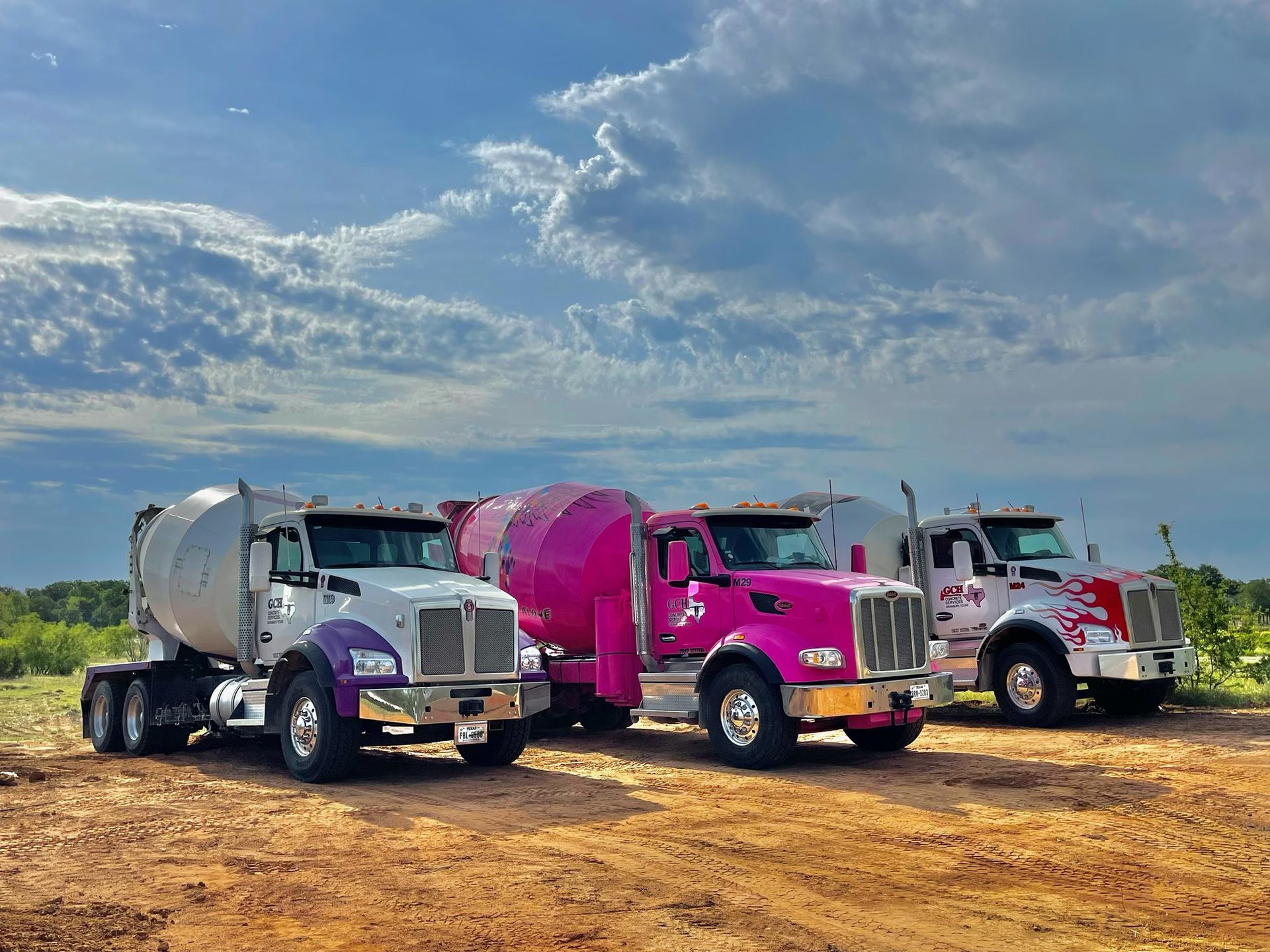GCH Concrete Brest Cancer Awareness Concrete Trucks