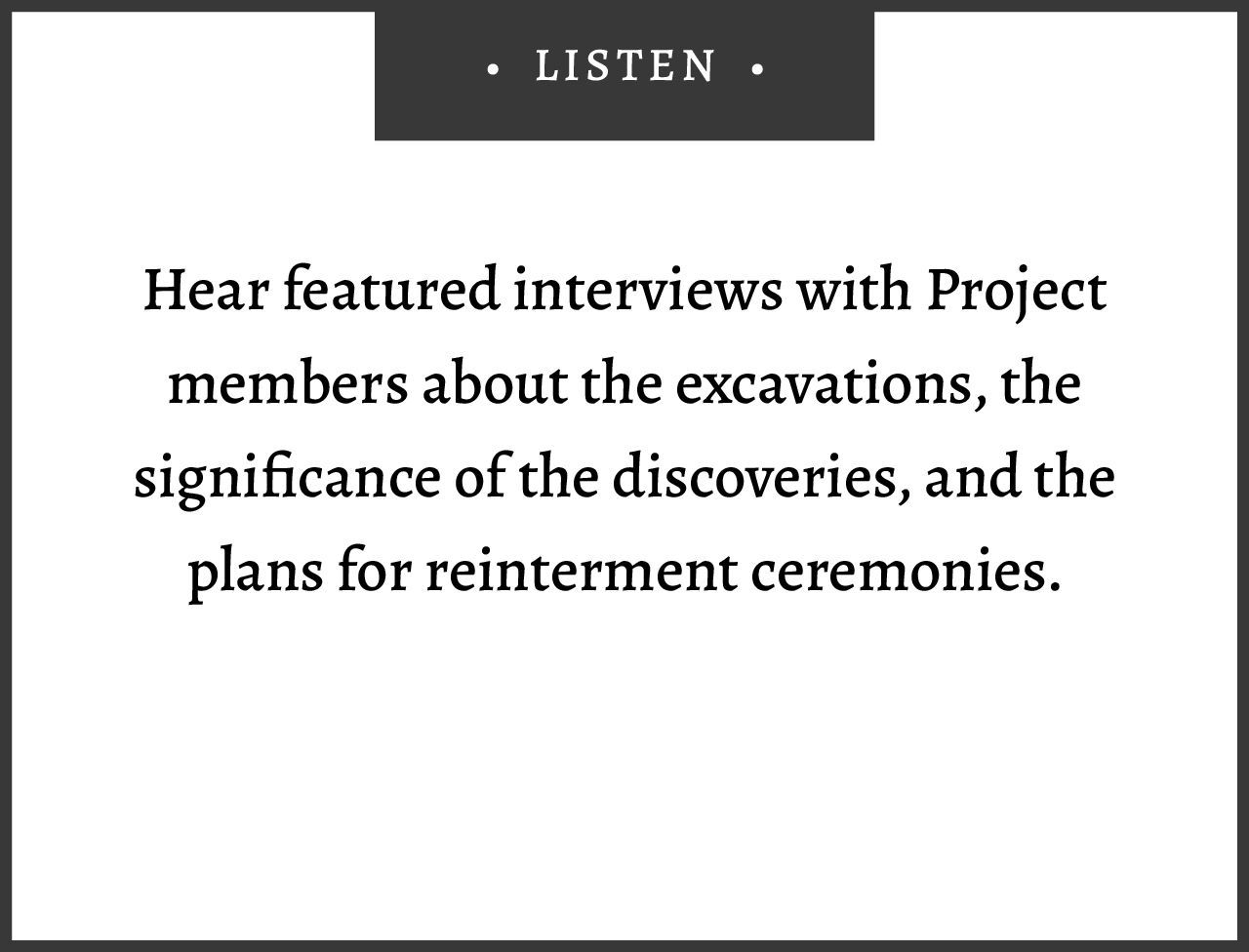 PROJECT INTERVIEWS