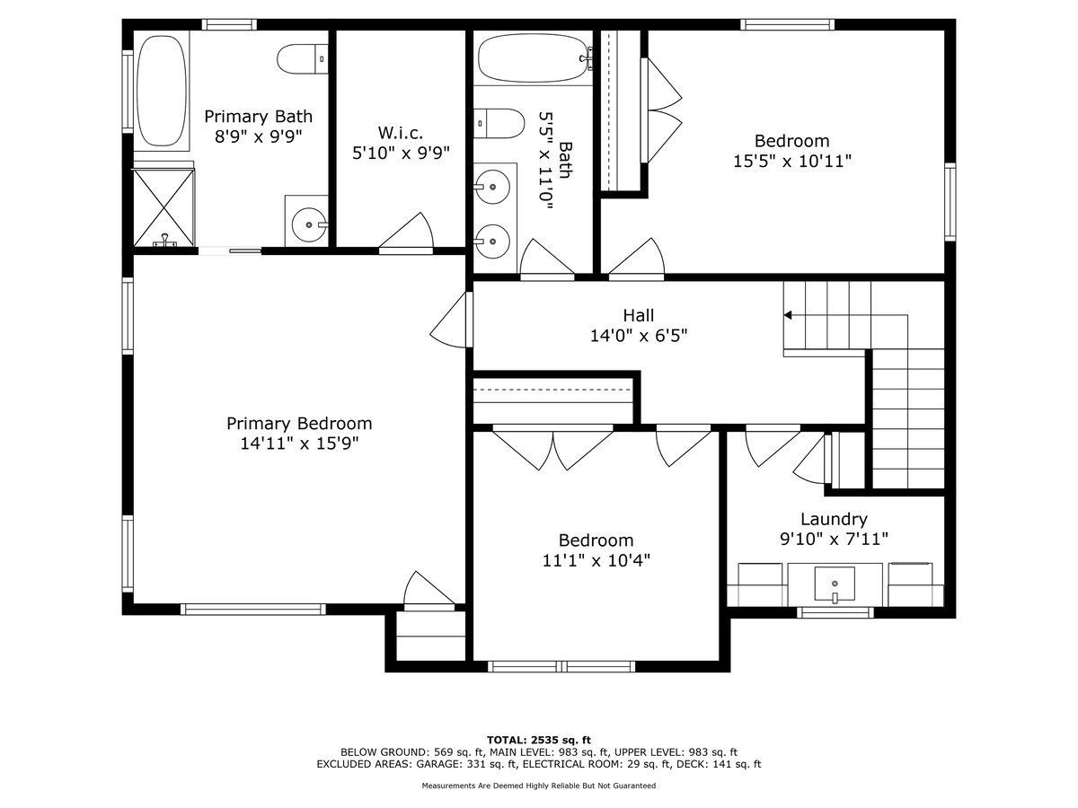 A black and white floor plan of a house.