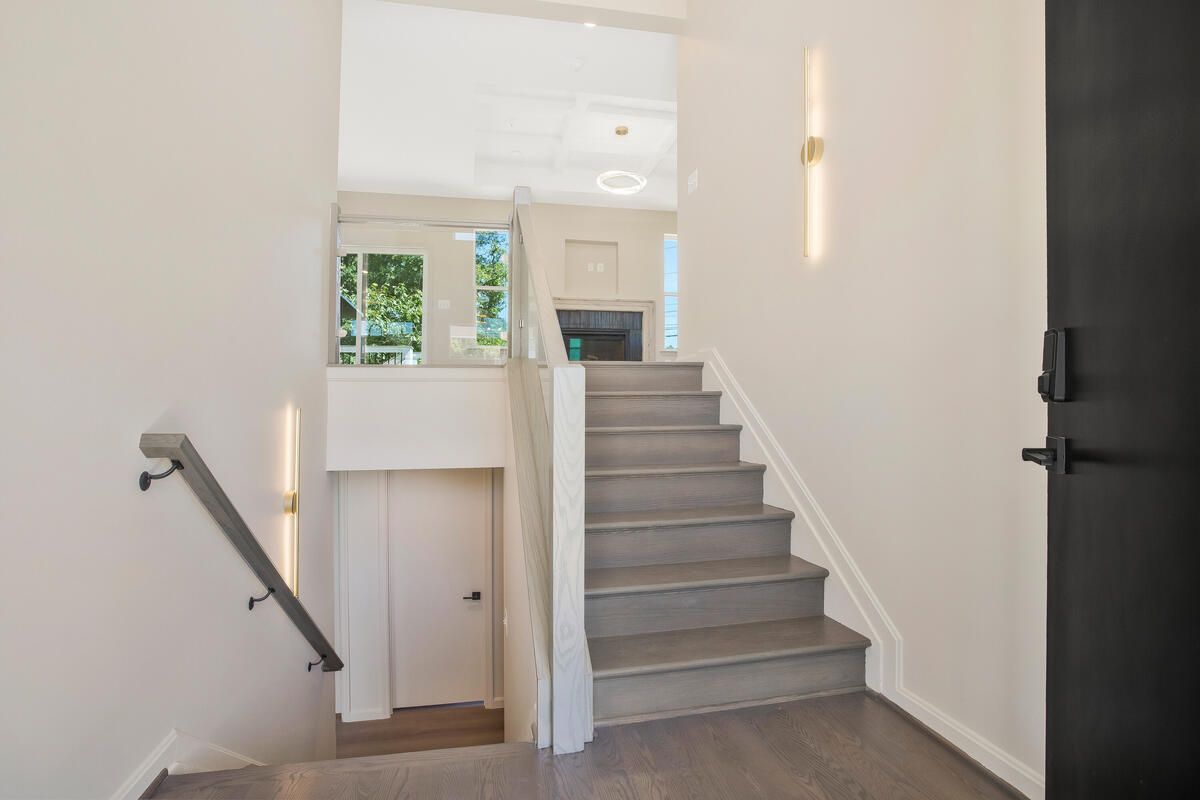 A staircase leading up to the second floor of a house.