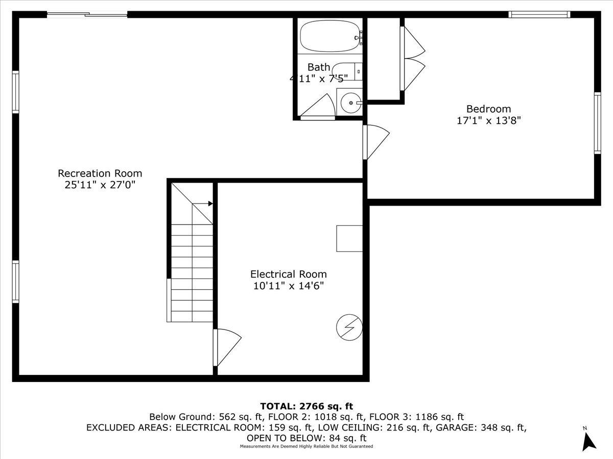 A black and white floor plan of a house.