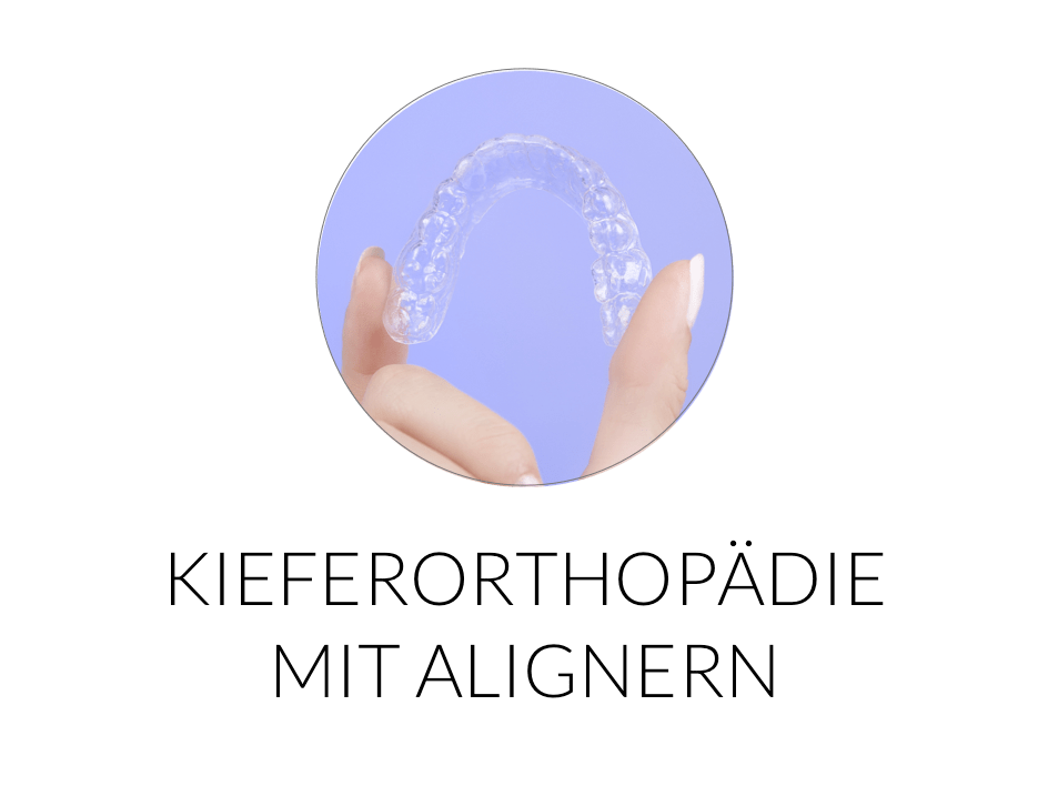 Kieferorthopädie mit einer Abfolge von unsichtbaren Schienen (Invisalign)