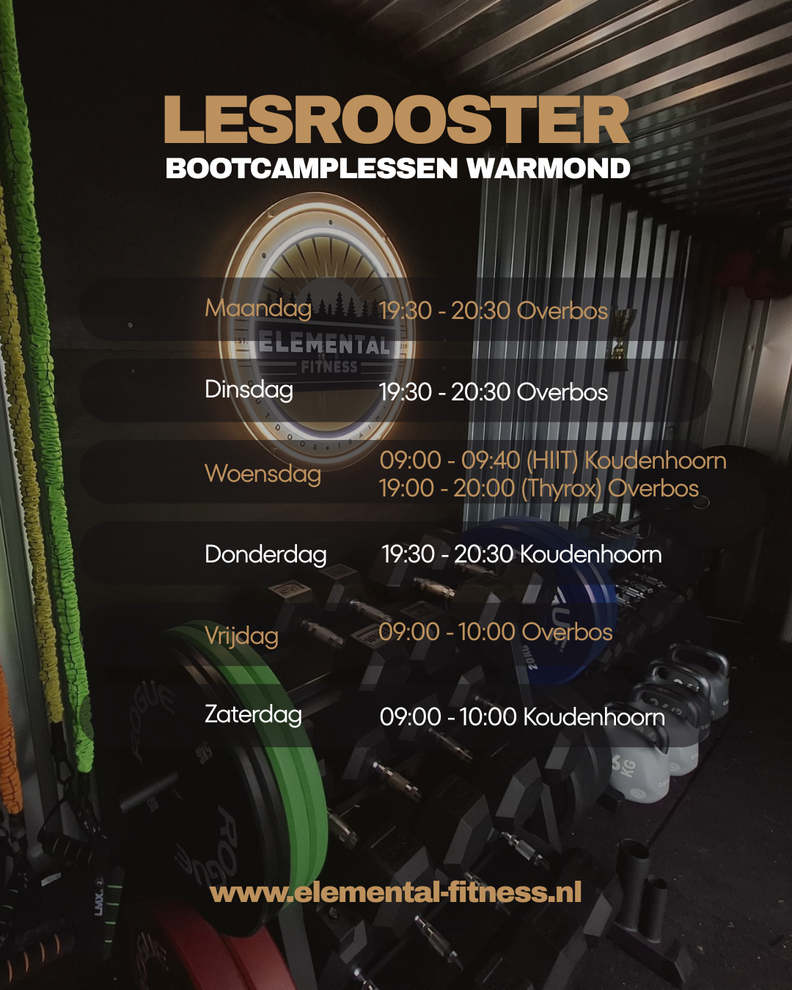 groepslessen rooster in Warmond