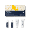 Boxed Image Skincare kit with dark serum vials and white tubes.