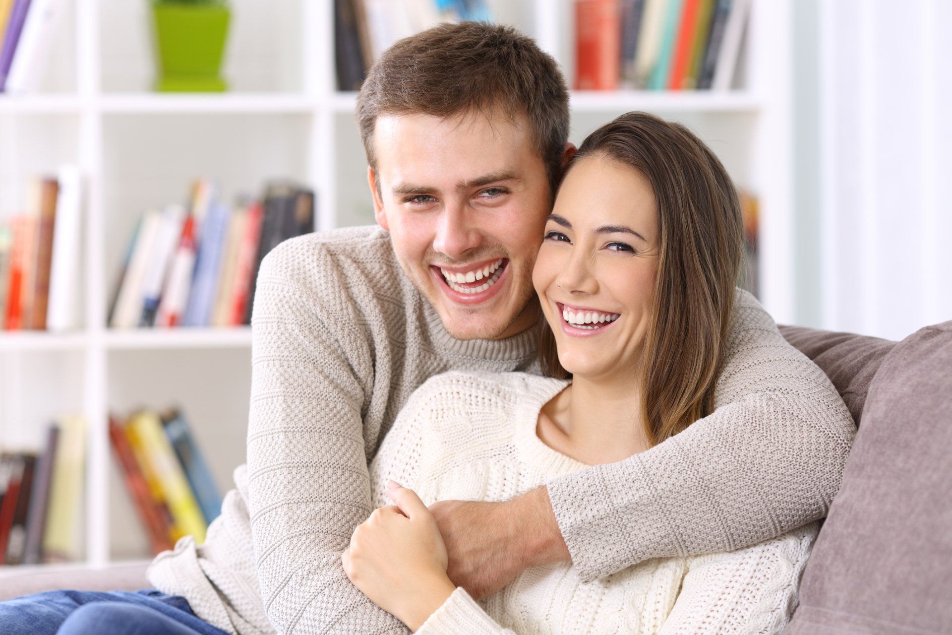 General Dentistry — Happy Couple Hugging in Tukwila, WA