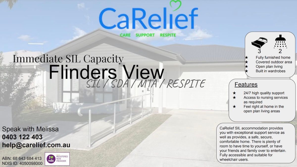 Flinders View Short Term Accommodation | CaRelief NDIS Provider