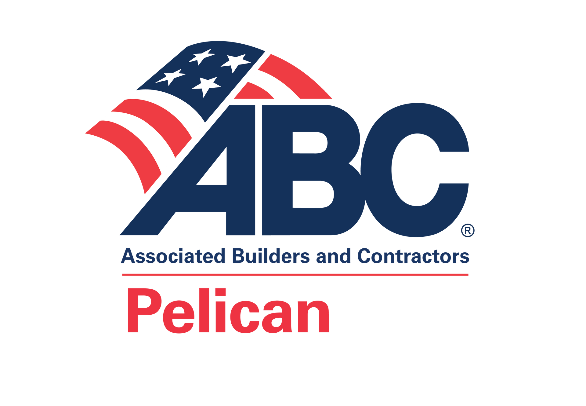 The logo for abc associated builders and contractors pelican