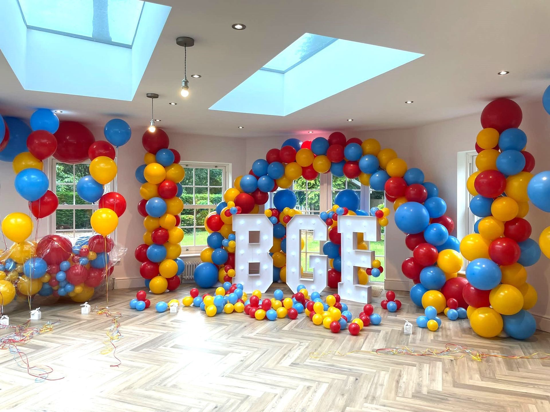 Corporate Event Balloons being built