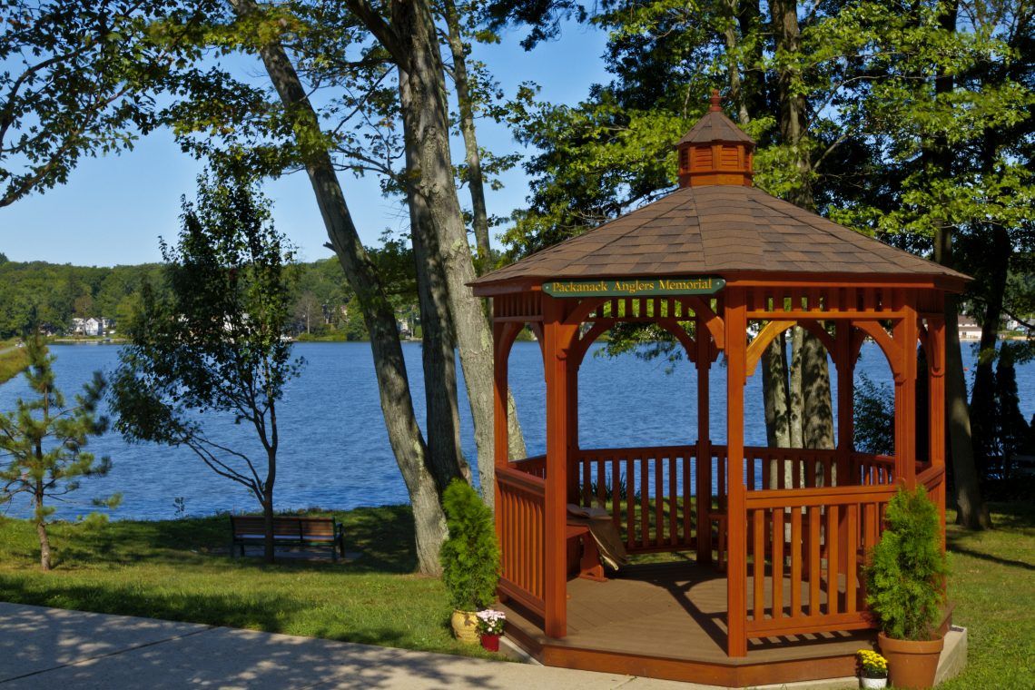 gazebo by lake
