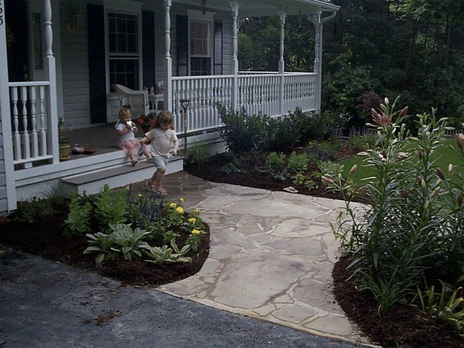 children playing on patio