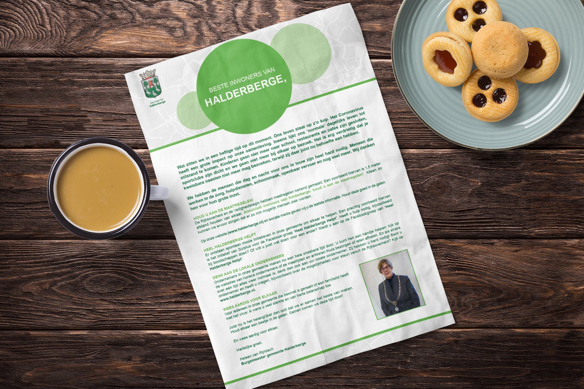 Vormgeving krant advertentie