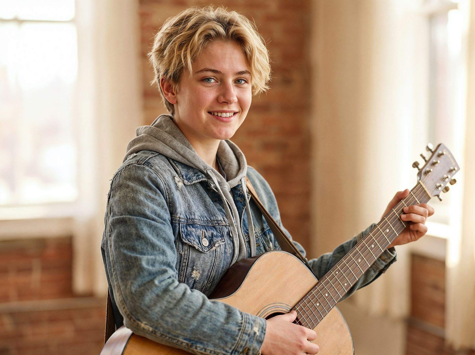 Vier schermen tonen een website-interface met industriële afbeeldingen en opvallende rode tekst, weergegeven vanuit een schuin perspectief.