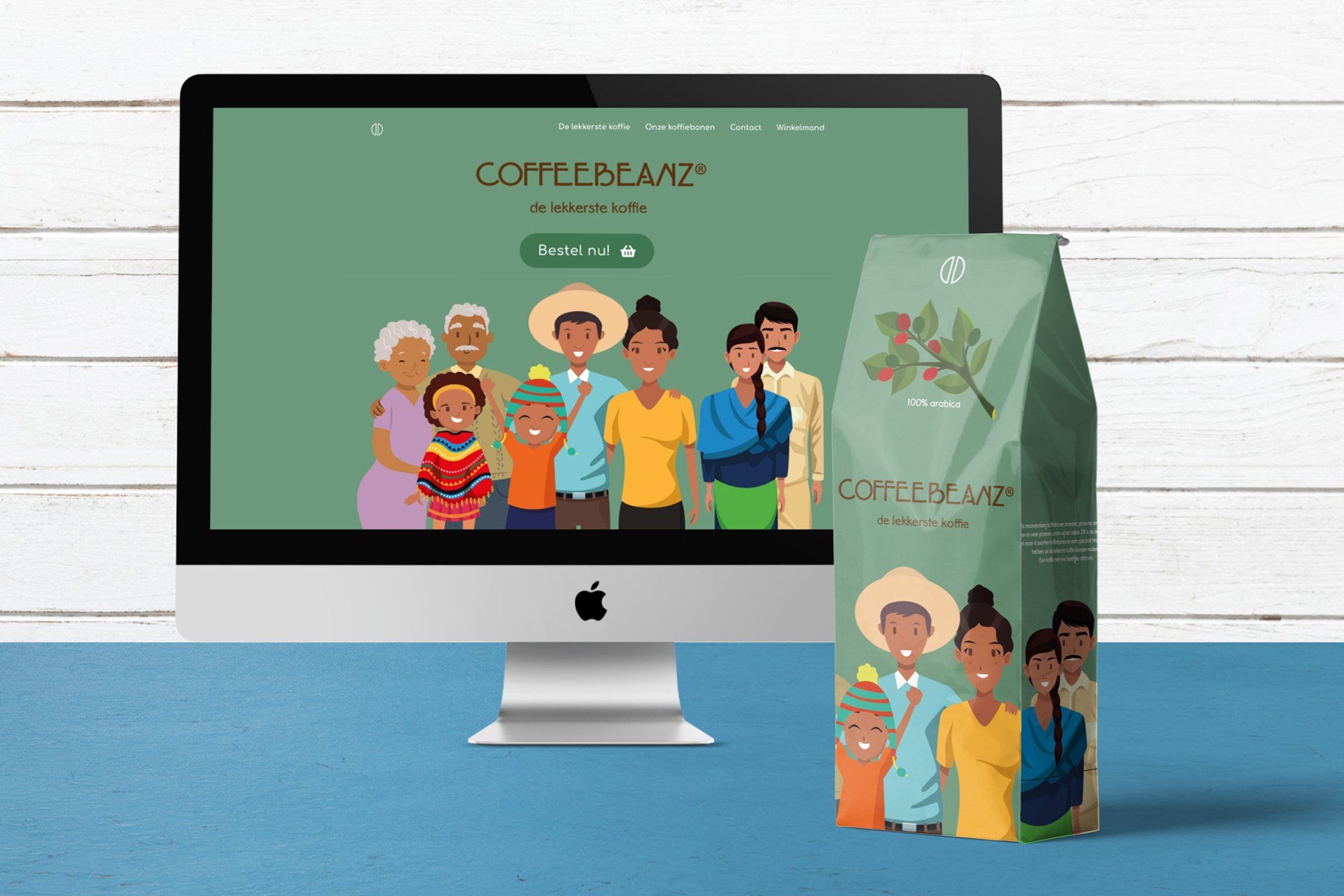 Branding koffie verpakking en webshop