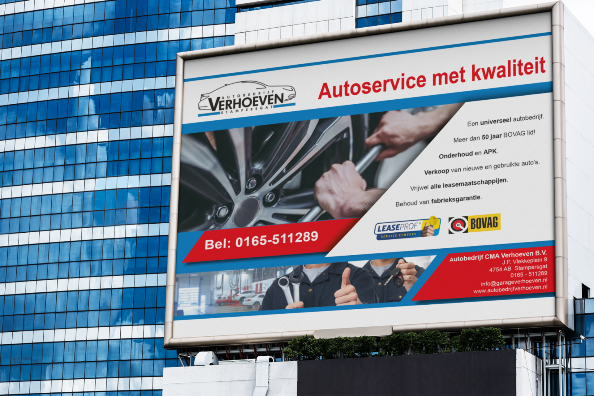 Advertentie autobedrijf Verhoeven