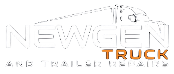 Newgen Truck and Trailer Repair logo with white, orange, and gray text