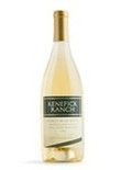 Bottle of white wine, Keenzick Ranch label, gold top, in front of a white background.