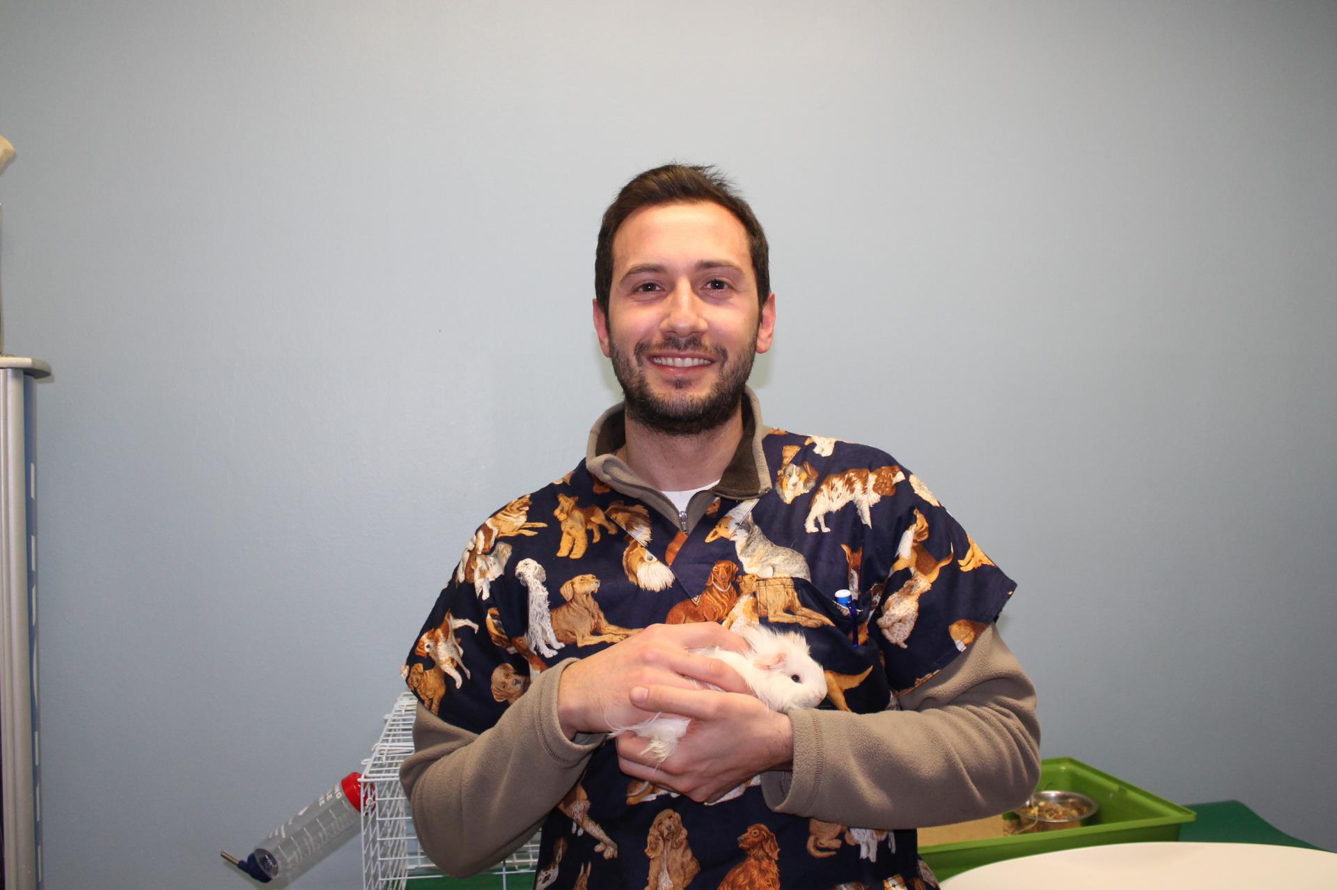 veterinario con coniglietto