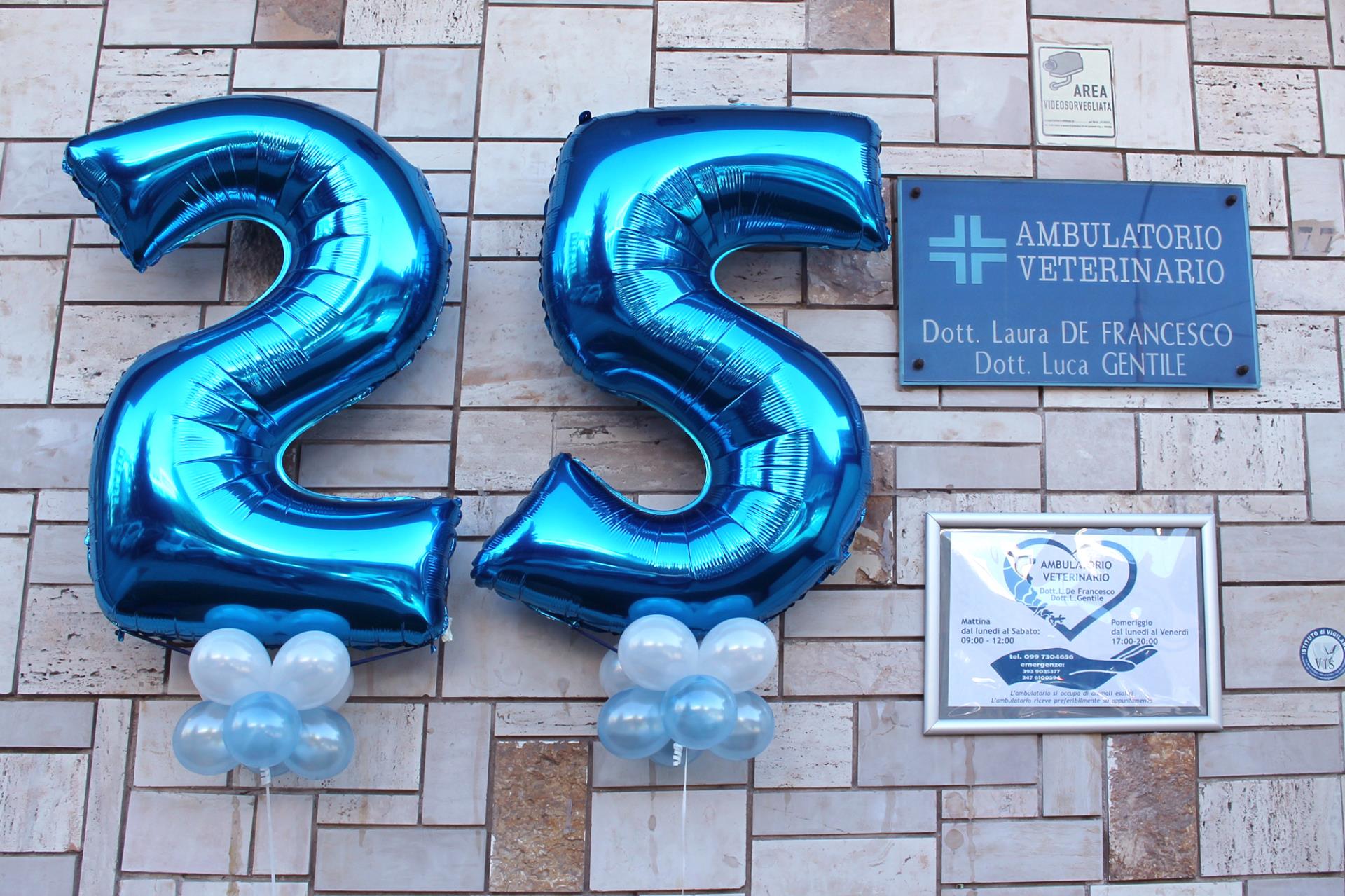 anniversario di 25 anni di attività di studio veterinario