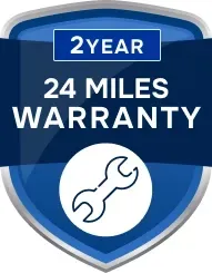 2 Year 24 Miles Warranty Shield Icon | DMR Diesel Repair, Inc