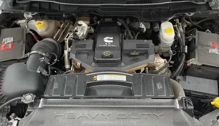 Cummins Diesel Engine inside of Car with Hood Up | DMR Diesel Repair, Inc