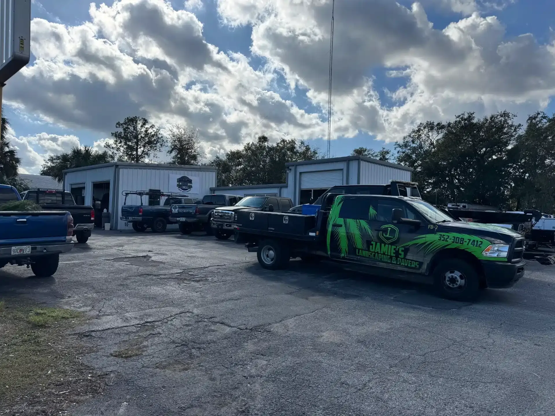 Trucks Parked Outside | DMR Diesel Repair, Inc