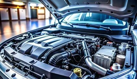 Cummins Diesel Engine inside of Car with Hood Up | DMR Diesel Repair, Inc