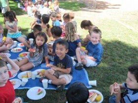 Kids Eating Lunch — Children's Center in Lakewood,, CA