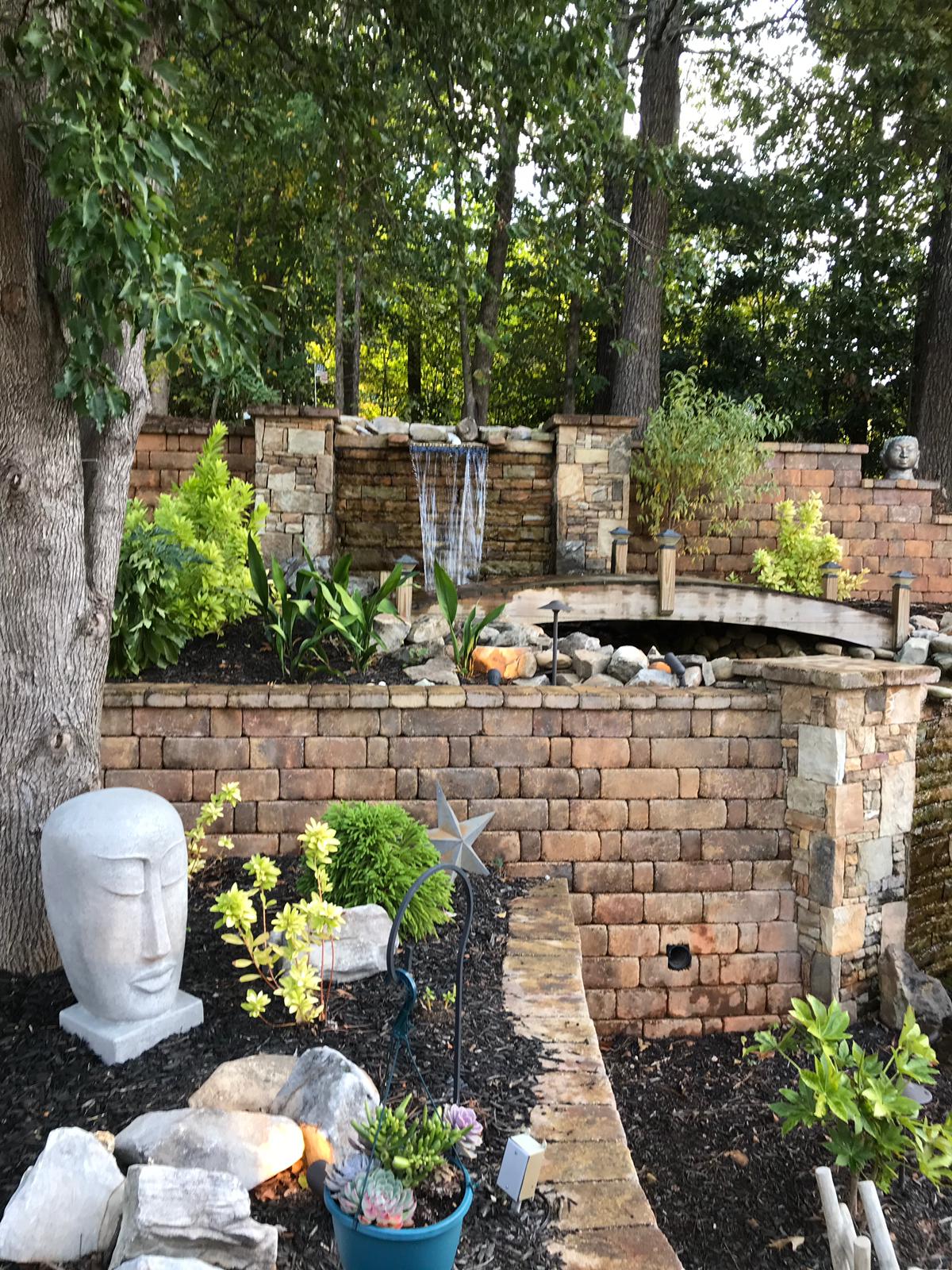 Brick Wall Landscape — Dawsonville, GA — Dixie Landscapes