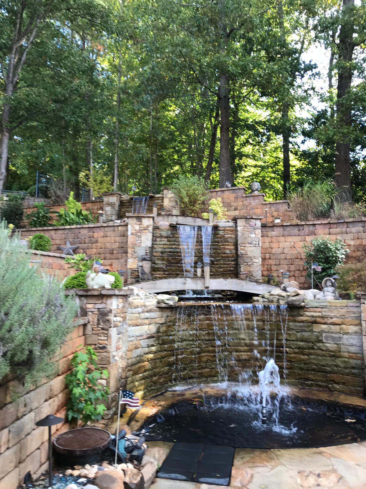 Double Waterfall — Dawsonville, GA — Dixie Landscapes